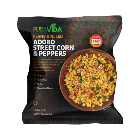 flame grilled adobo street corn & peppers