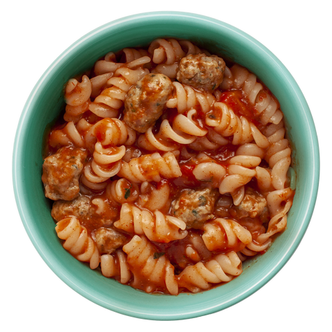 fusilli & meatballs bowl