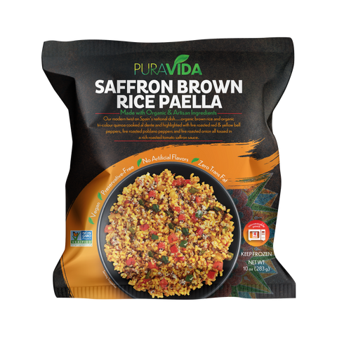 saffron brown rice paella